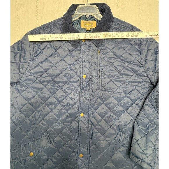 Foundry Women's Plus Size 4XL Quilted Navy Blue Jacket Corduroy Collar  Elbow - Picture 7 of 10
